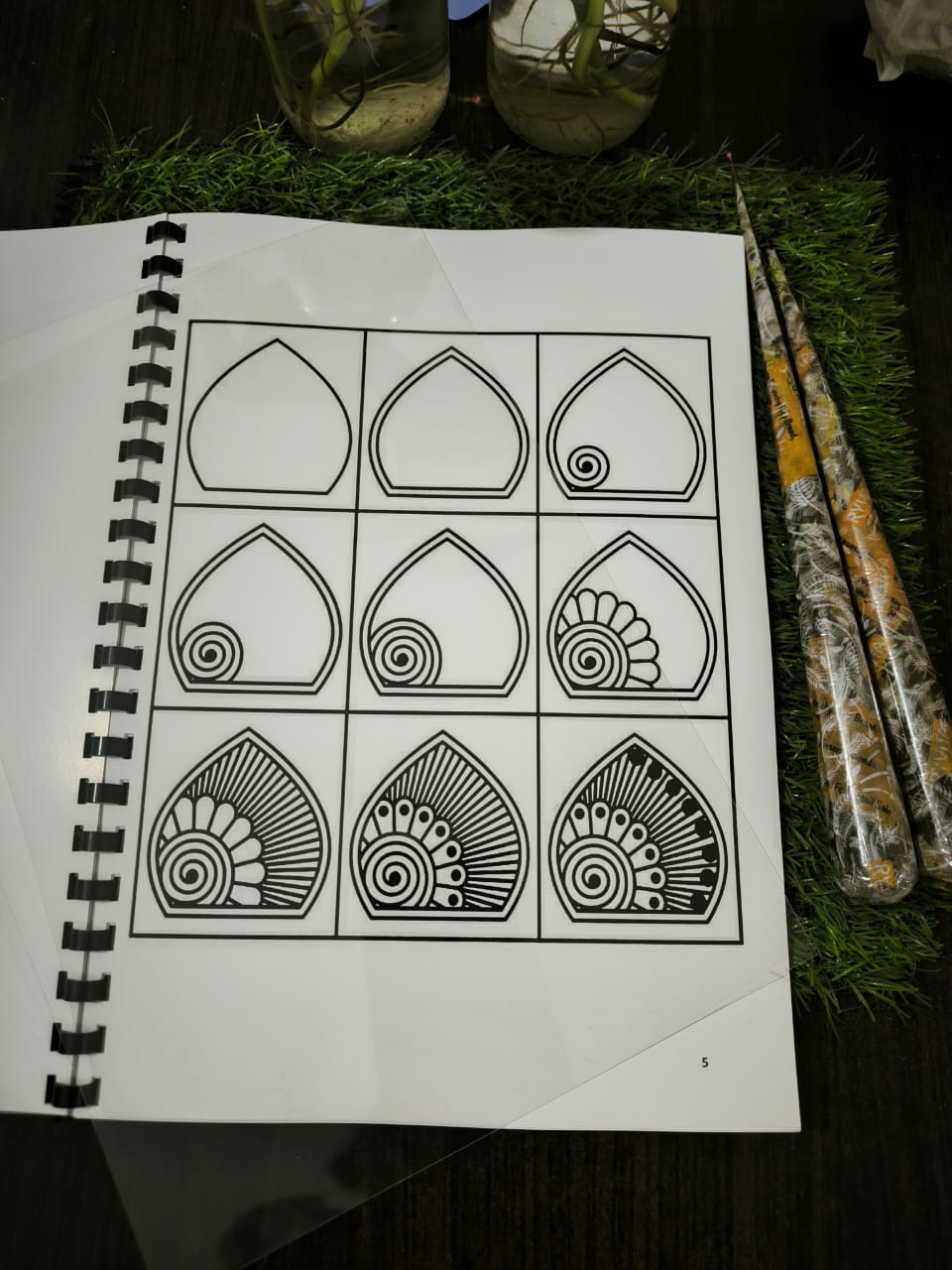 Mehandi Reusable Practice Book + FREE PRACTICE CONE