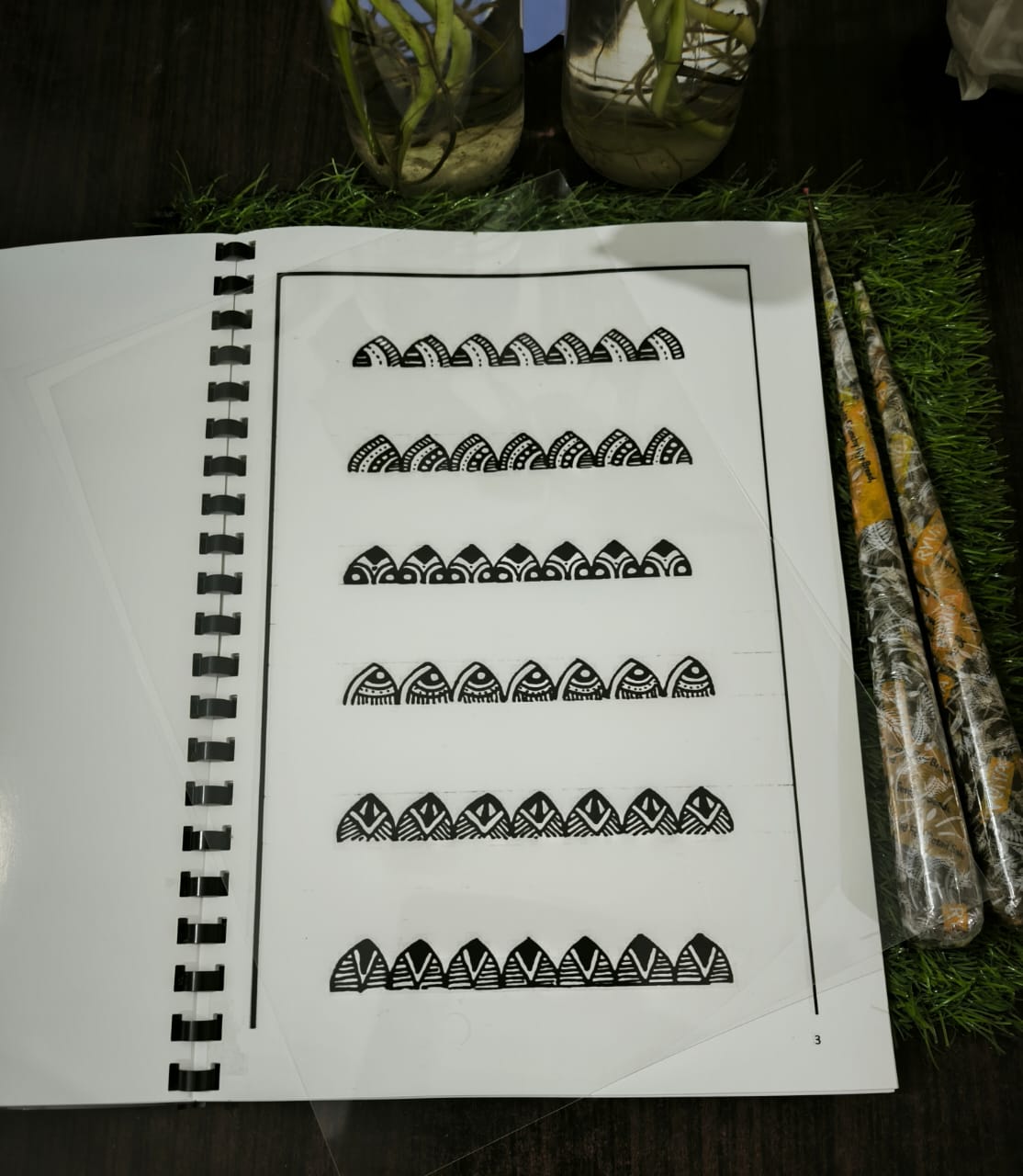 Mehandi Reusable Practice Book + FREE PRACTICE CONE